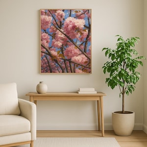 Cherry Blossom Tree Print: Japanese Sakura Spring Flowers (JPG Downloadable File)