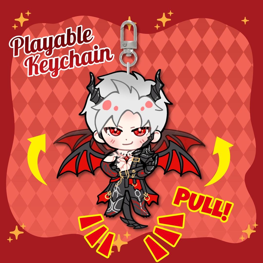Playable Keychain Love and Deepspace Playable Acrylic Keychain: Rafayel Sea God, Sylus ...