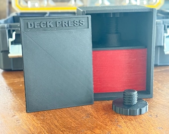 TCG Deck Press for 100+ Double Sleeved Cards - MTG Commander Compatible - Enclosed & Travel Ready