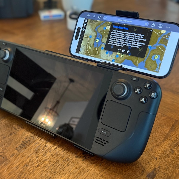 3D gedruckter Steam Deck-Handyhalter - einteiliges Snap-On-Design, flexible Klemme für Smartphones