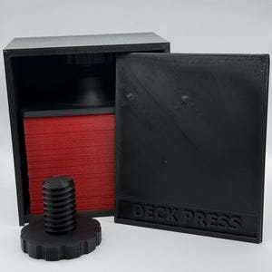 TKG Deck Press 3D Druckdateien - 100+ Kartenkompressor für Double-Sleeved Decks - MTG Kommandant STL, stapelbares Design
