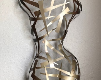 Metal Wall Art Sculpture Torso Handmade Decor by Holly Lentz