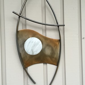 Abstract Metal Wall Art Steel Sculpture indoor/outdoor Home Decor Garden Office by Holly Lentz