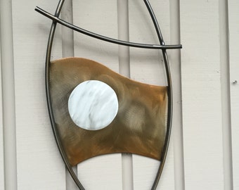 Abstract Metal Wall Art Steel Sculpture indoor/outdoor Home Decor Garden Office by Holly Lentz