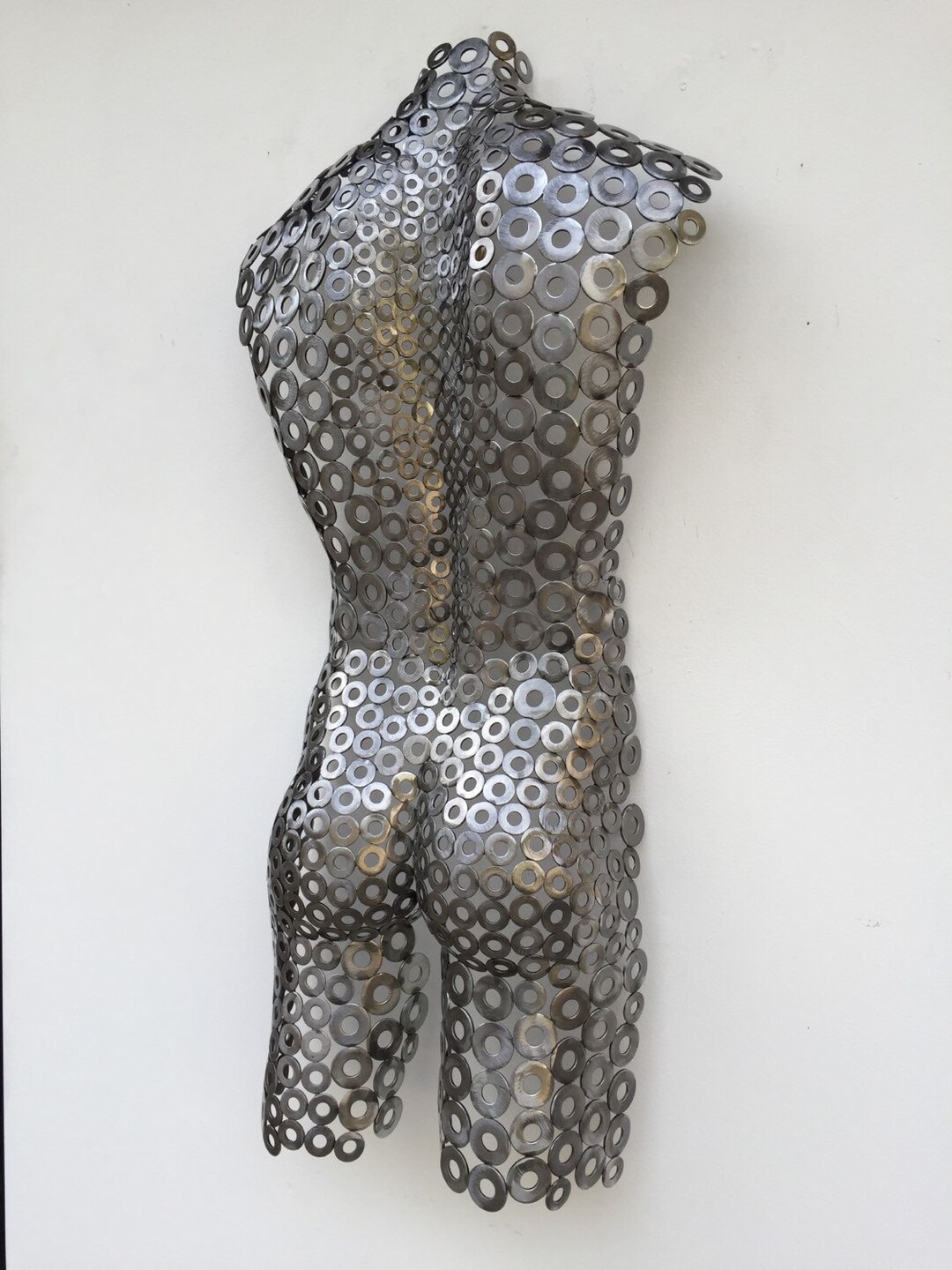 Metal Wall Art Male Torso Sculpture Home Decor by Holly Lentz Etsy