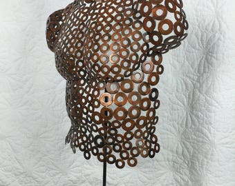 Metall Kunst freistehende Stahl Skulptur Akt männlich abstrakten Torso Wohnkultur von Holly Lentz