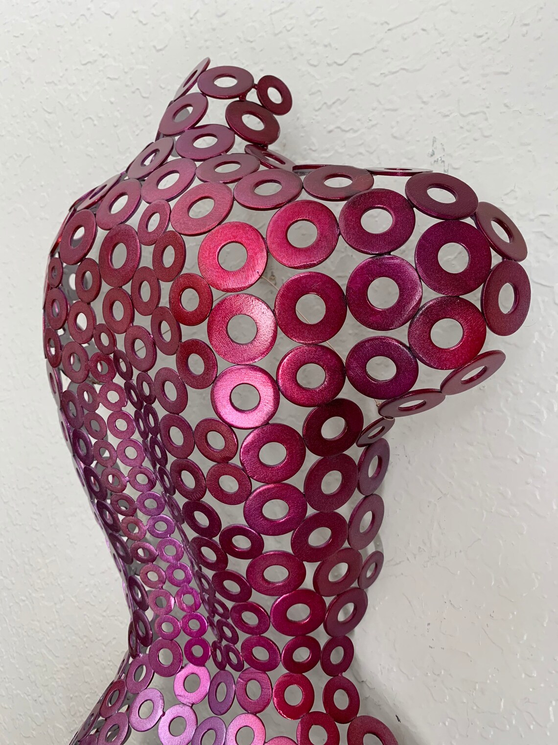 Raspberry Abstract Metal Torso Wall Art Sculpture Garden Wall Etsy