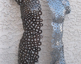 Metal Wall art Torso sculpture  Home Decor by Holly Lentz