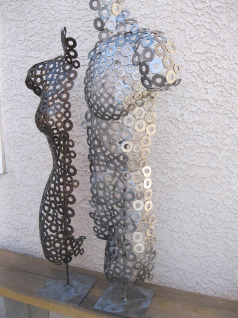 Metal Art Sculpture Abstract Torso by Holly Lentz Metal Torso Etsy