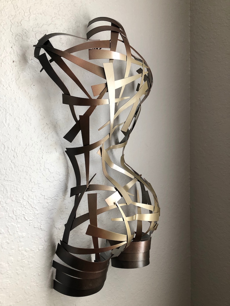 Metal Wall Art Sculpture Torso by Holly Lentz Etsy