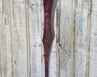 Purple Abstract Metal free standing art sculpture  garden art modern by Holly Lentz