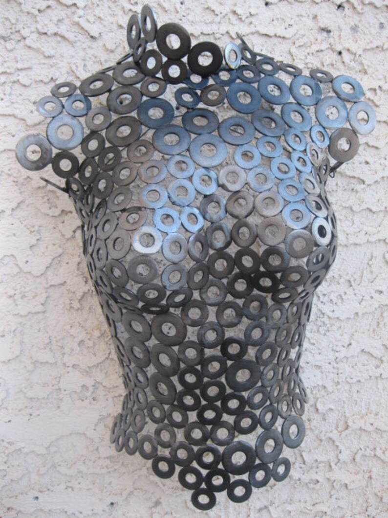 Metal Wall art sculpture abstract torso by Holly Lentz Etsy