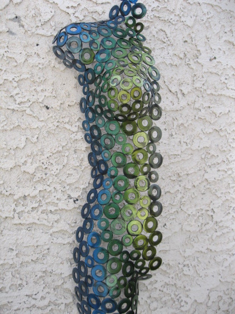 Abstract Metal art torso sculpture indooroutdoor garden by Holly Lentz