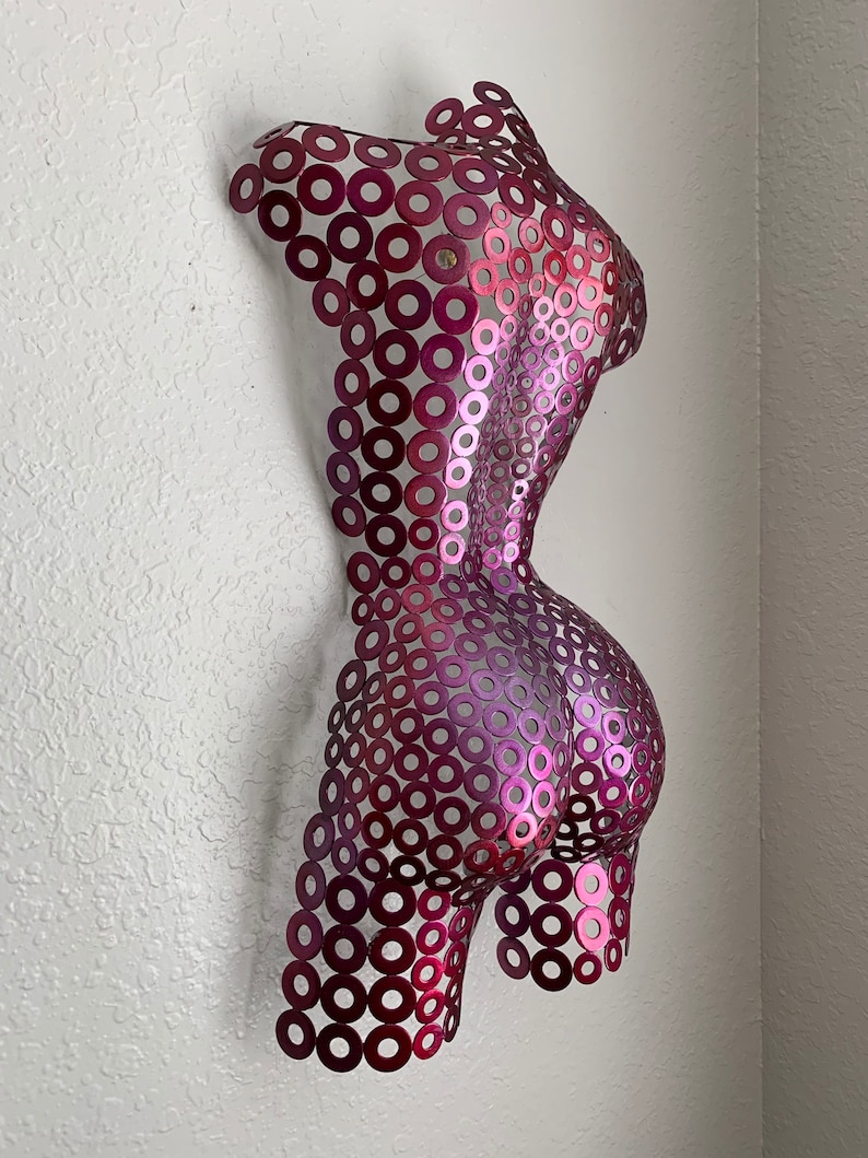 Raspberry Abstract Metal Torso Wall Art Sculpture Garden Wall Etsy