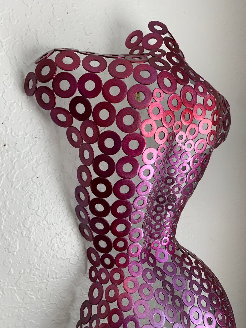 Raspberry Abstract Metal Torso Wall Art Sculpture Garden Wall Etsy
