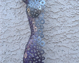 Abstract Metal art torso sculpture statue indoor/outdoor garden by Holly Lentz