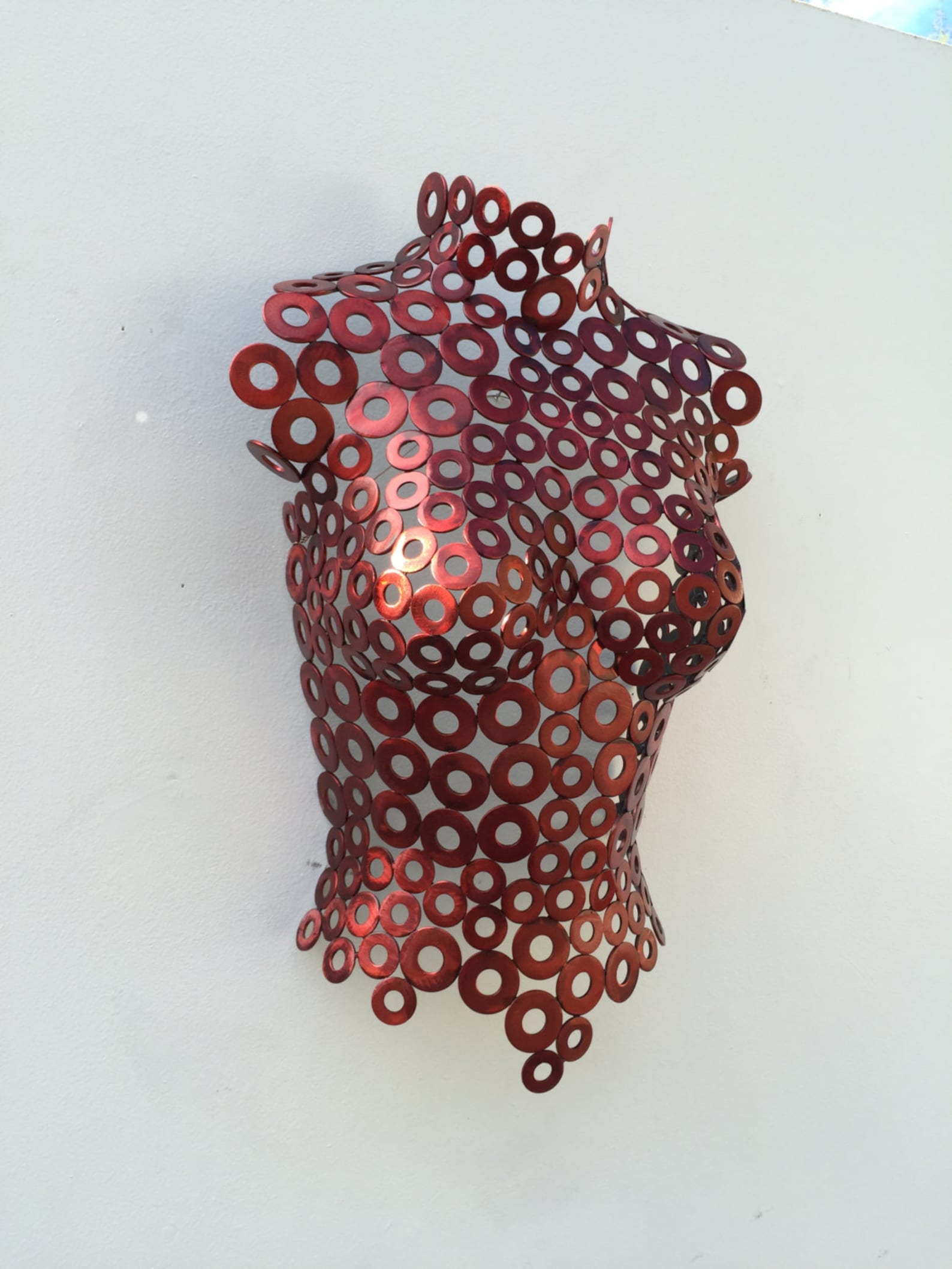 Red Metal Wall Art Metal Art Home Decor Sculpture Abstract Etsy