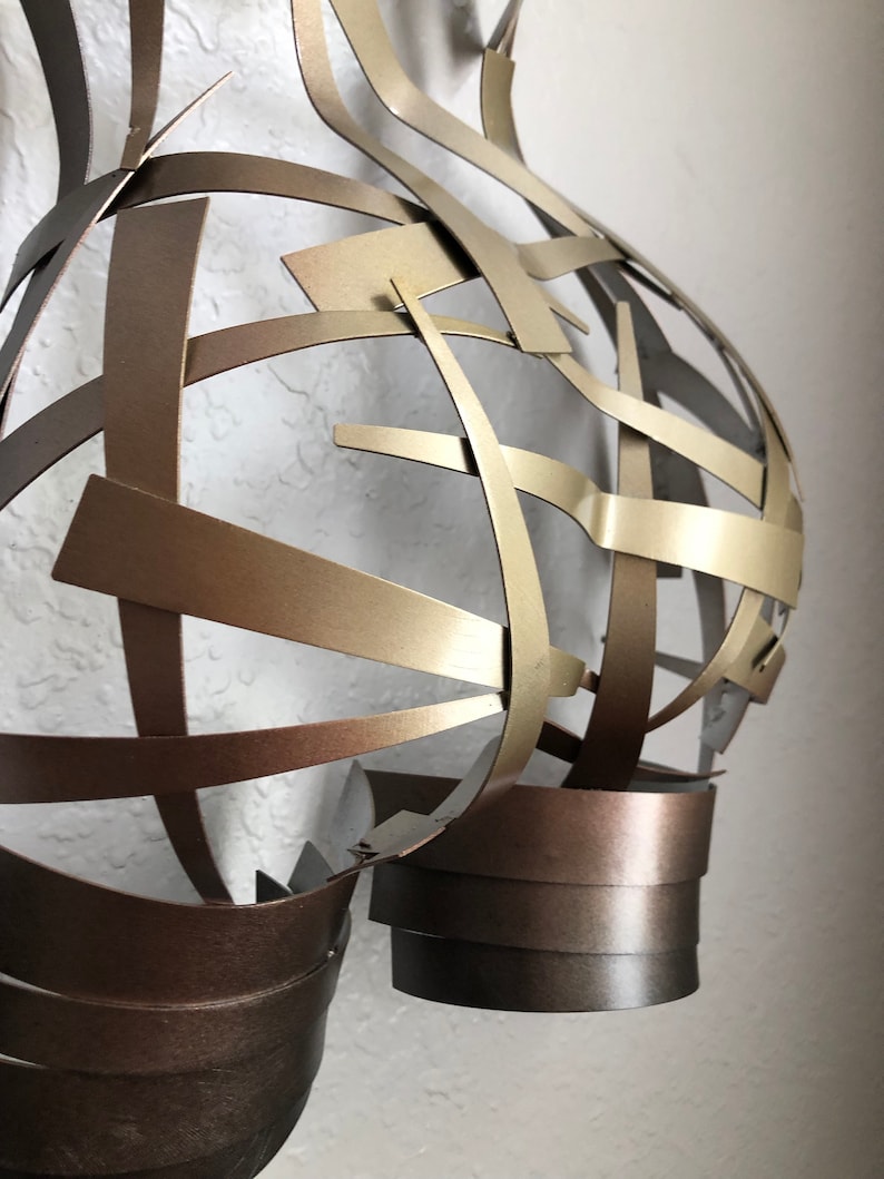 Handcrafted Metal Wall Art Sculpture Torso Handmade Decor by Holly