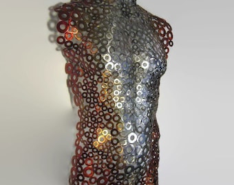 Metal Wall Art metal torso abstract Male Sculpture Nude Torso by Holly Lentz