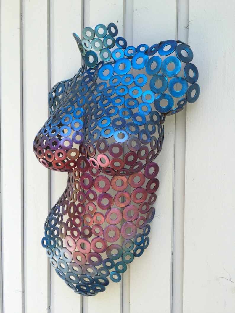 Metal Wall Art Home Decor Abstract Sculpture Torso by Holly Etsy