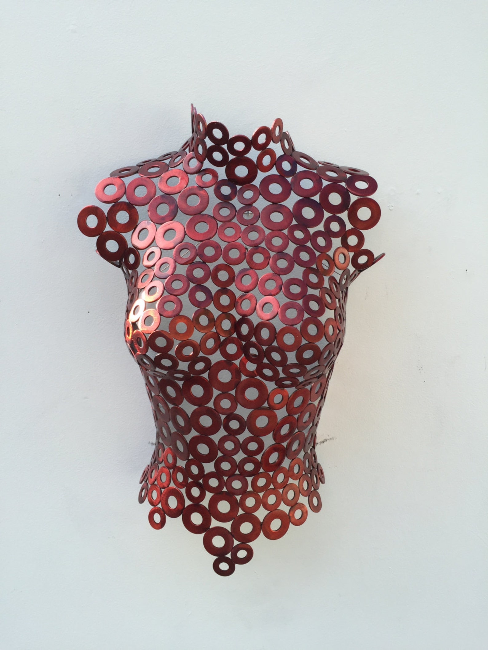 Red Metal Wall Art Metal Art Home Decor Sculpture Abstract Etsy