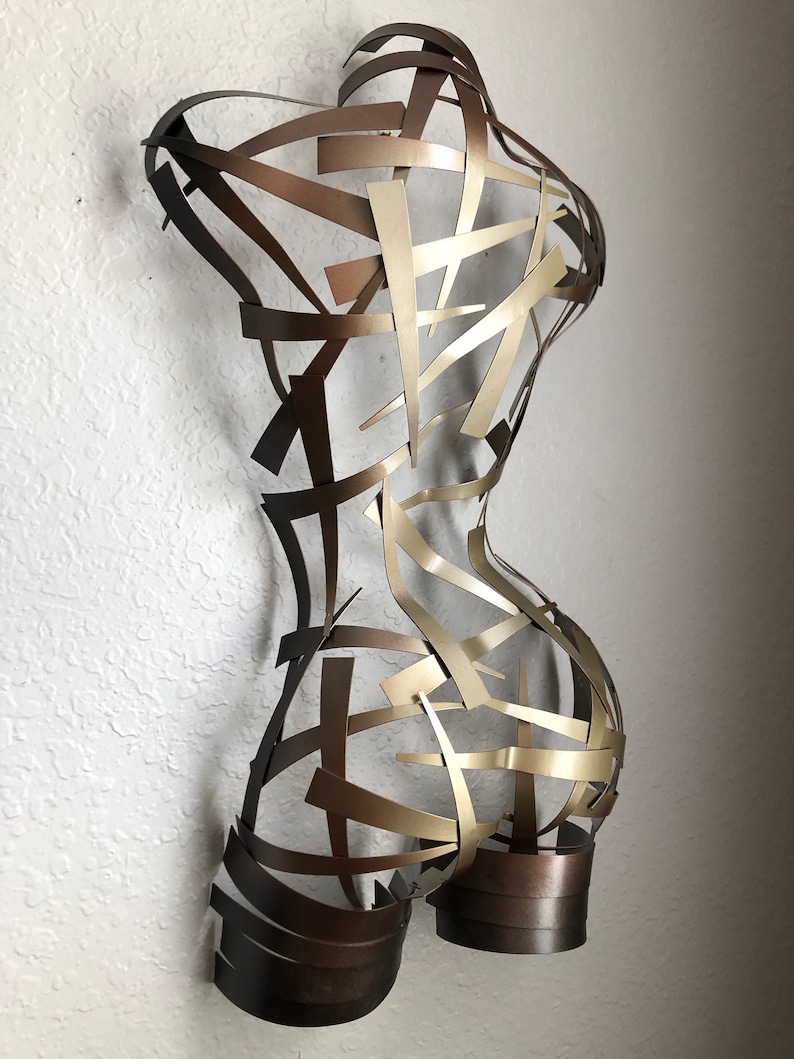 Metal Wall Art Sculpture Torso by Holly Lentz Etsy