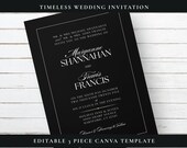 Editable Formal Wedding Invitation Template for Modern Wedding