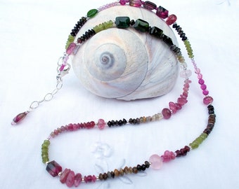 Multi Gemstone ~ Semi Precious ~ Necklace or Wrap Around Bracelet