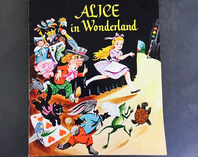 Vintage Coloring Book Alice in Wonderland Color BY Numbers - Etsy