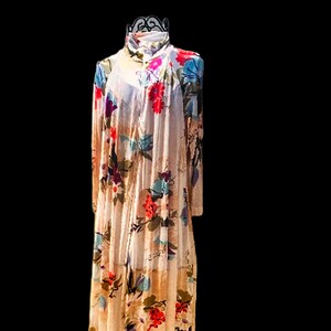 Floral House Dress Lounger Caftan David Brown California Petite