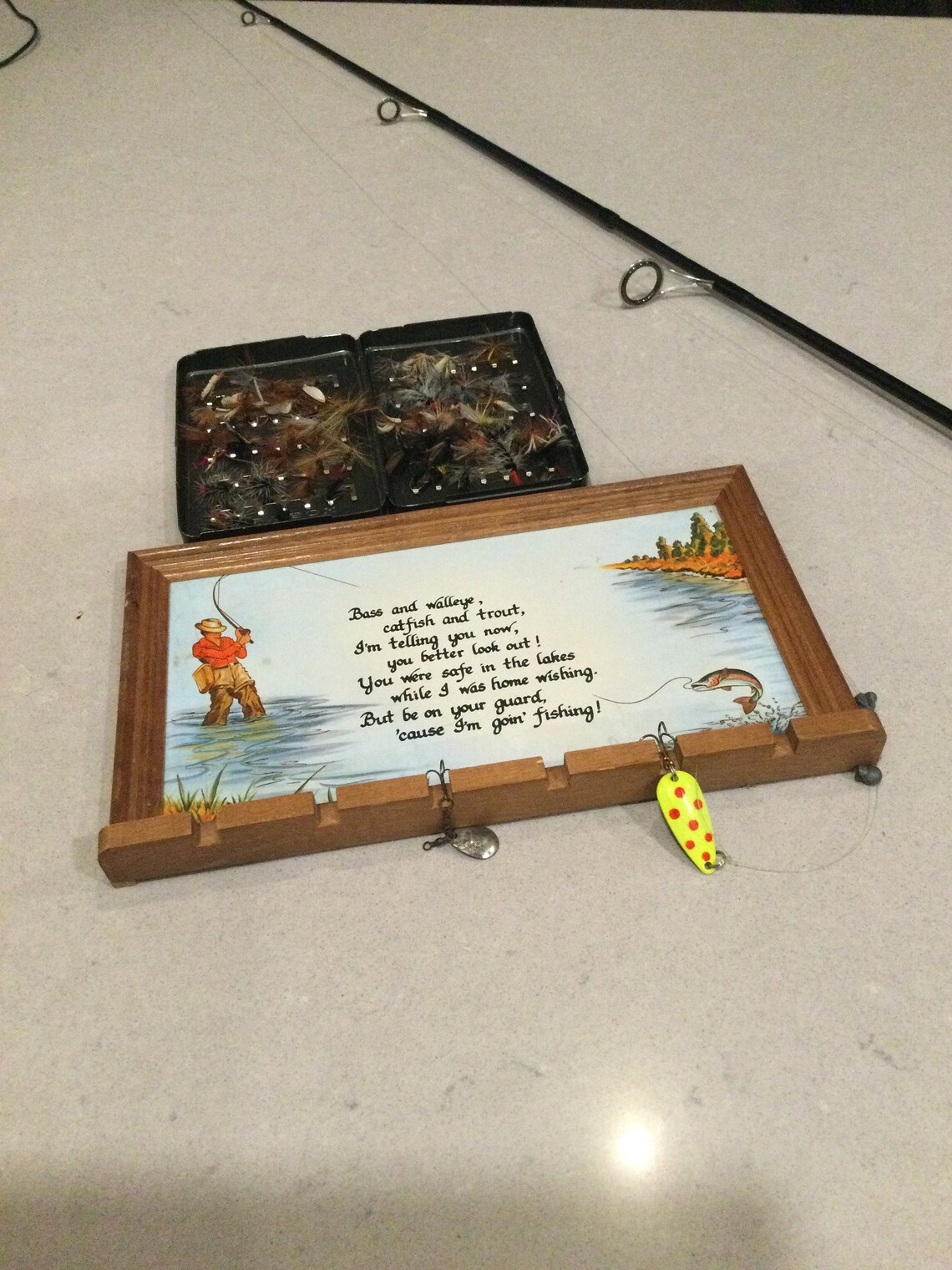 Fishing Rod or Fishing Lure Holder Wall Mount House of Lloyd Etsy