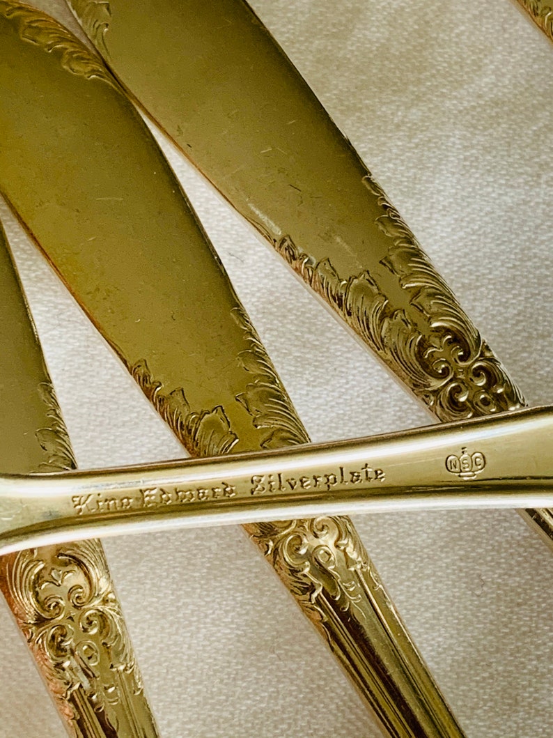 Master Butter Knife King Edward Silverplate Silverware Table Etsy