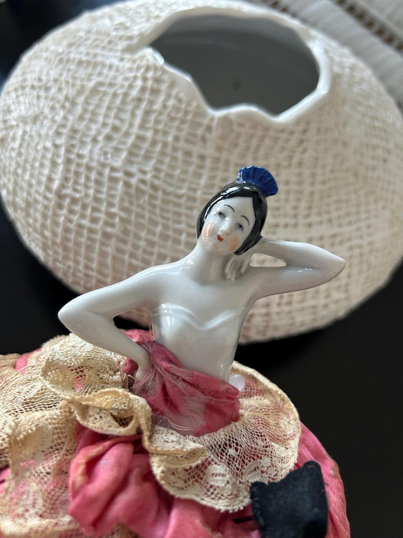 Half Porcelain Doll Pincushion Spanish Dancer SOLD AS IS by Gone Era Etsy