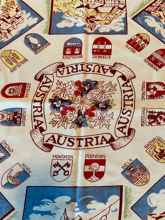 Souvenir Scarf Austria Province's Coat Of Arms Ede