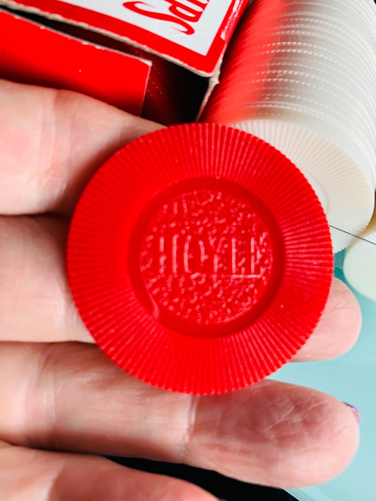 Hoyle Poker Chips Two Boxes 200 Chips Plastic Trays 1992 Etsy