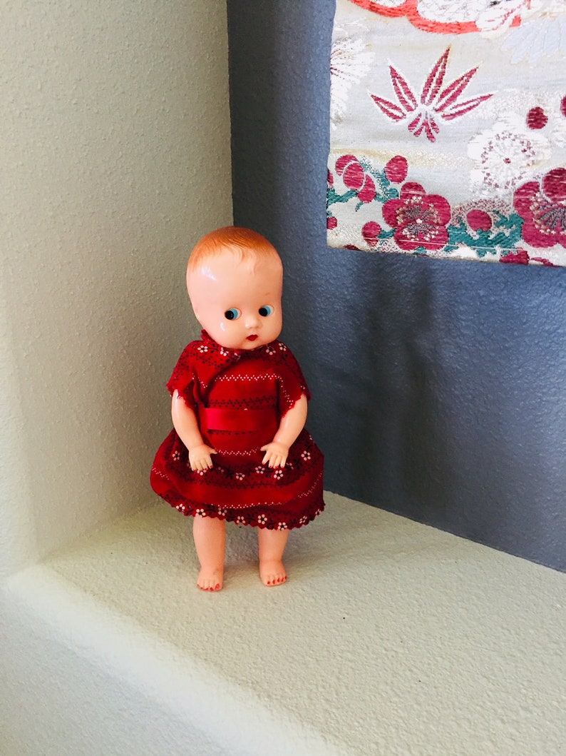 Ideal Boopsie Doll Hard Plastic Vintage 8 Inch Sleepy Blue