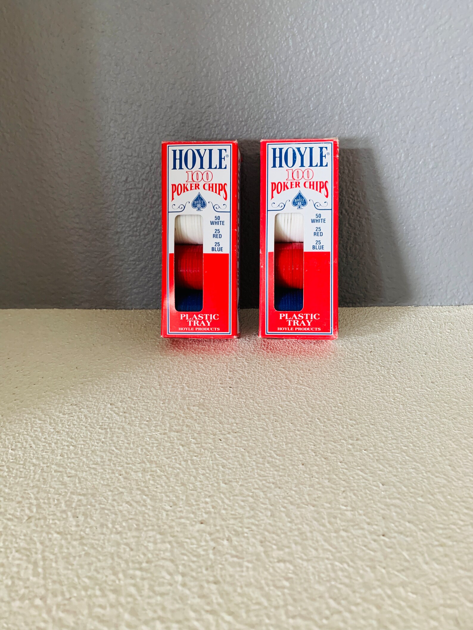 Hoyle Poker Chips Two Boxes 200 Chips Plastic Trays 1992 Etsy