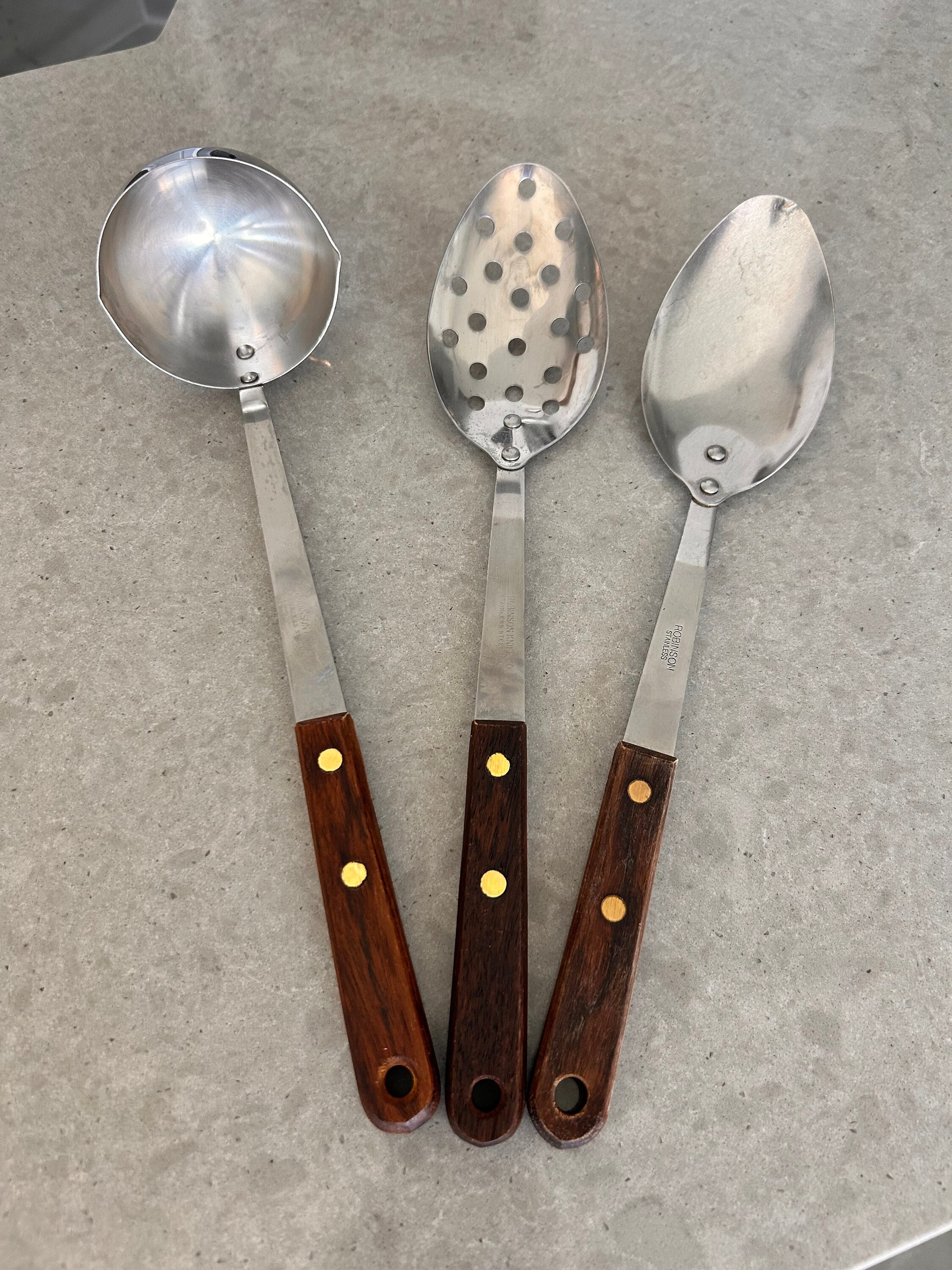 1950s Cooking Utensils, Robinson Wood Handle Utensil, Vintage Kitchen  Decor, Fork Ladle Spatula Spoon Masher CHOOSE ONE 