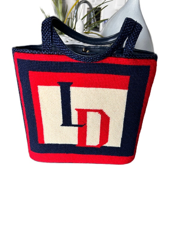 Julius Resnick JR Red White And Blue Knit Purse M… - image 10