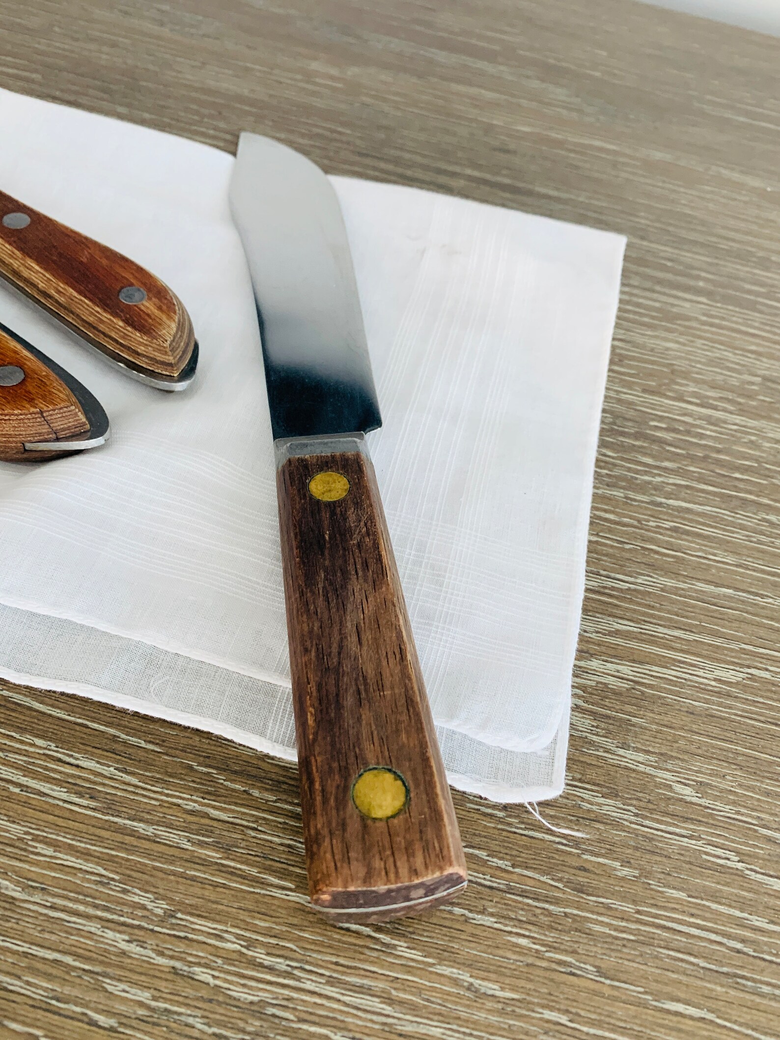 Robinson Knife Co Wood Handle Butcher Knife 6 Inch Blade Etsy