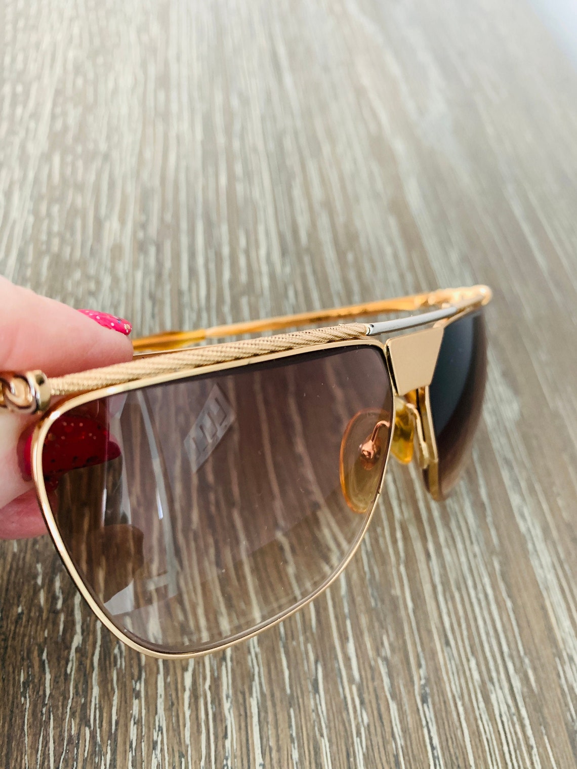 Vintage Gold Frame Intruder Style Aviator Sunglasses Designer - Etsy