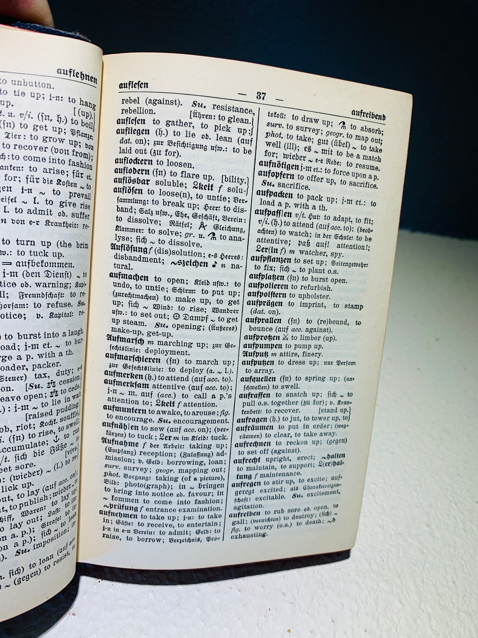 Pocket Dictionary German to English 1929 Third Edition Etsy