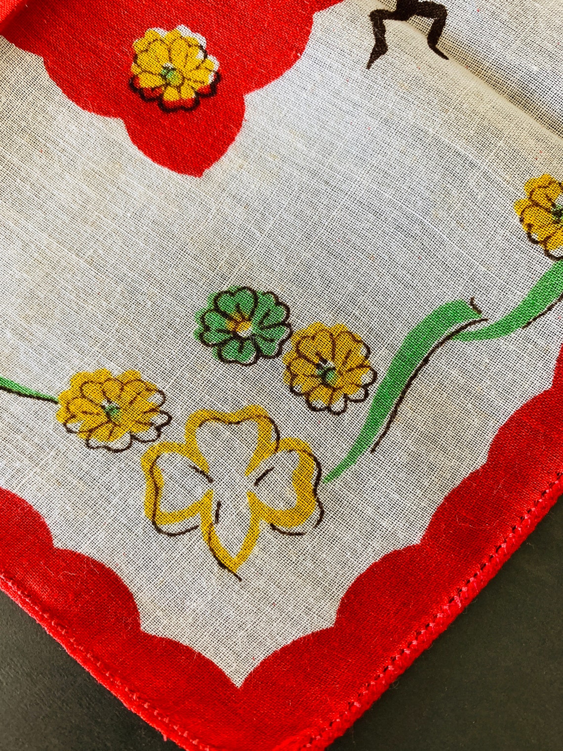 Girl Scout Brownie Cotton Handkerchief Red and Yellow With - Etsy Australia