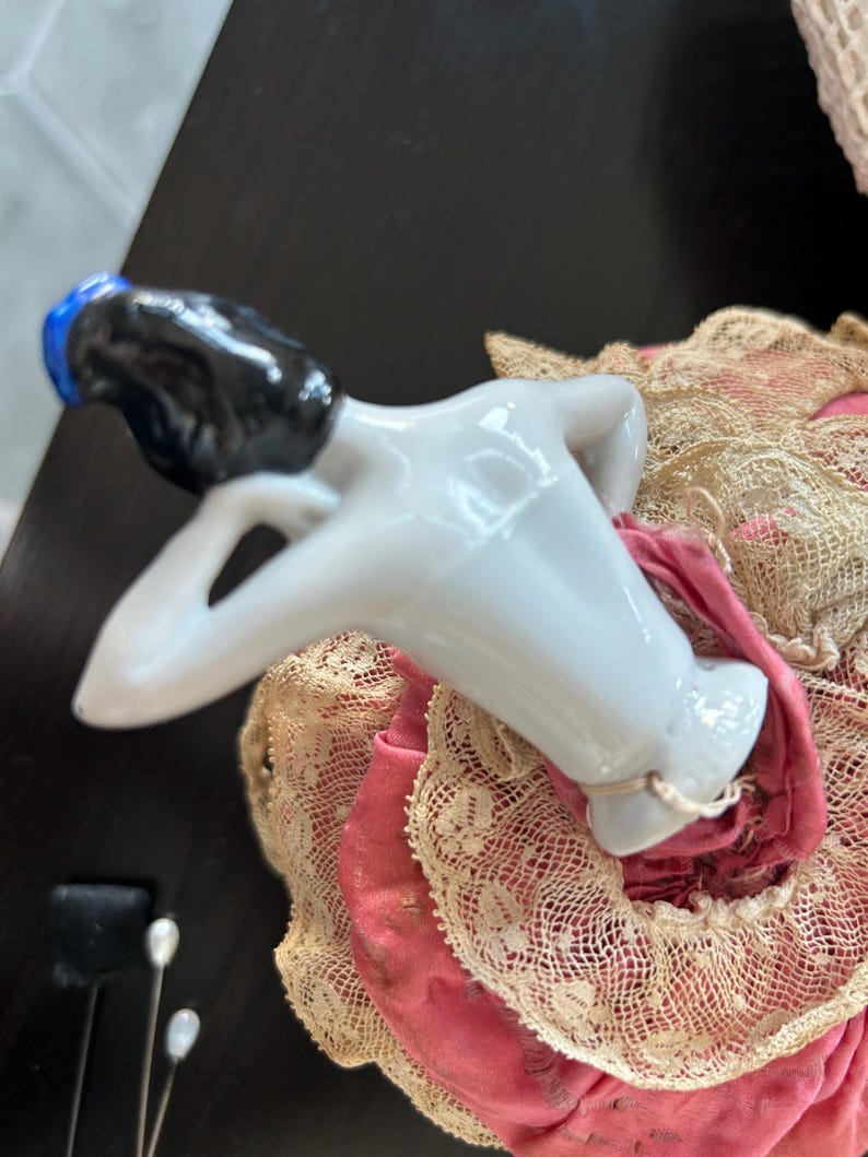 Half Porcelain Doll Pincushion Spanish Dancer SOLD AS IS by Gone Era Etsy