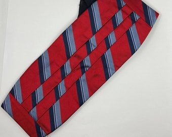 Vintage Silk Red White & Blue Man’s Adjustable Cummerbund