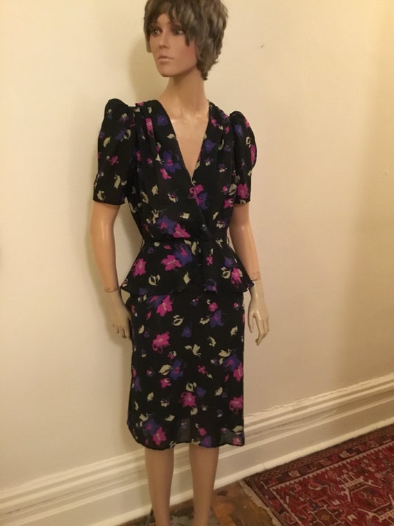80's does 40's peplum dress by Calhoun - image 5
