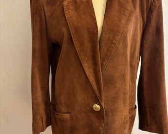 80’s Lord & Taylor Rust Pigskin Suede Woman’s Blazer Medium