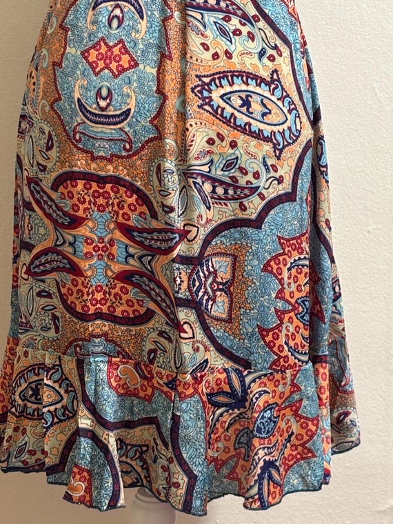 Wrap around Dress Printed With Flutter Sleeves &a… - image 6