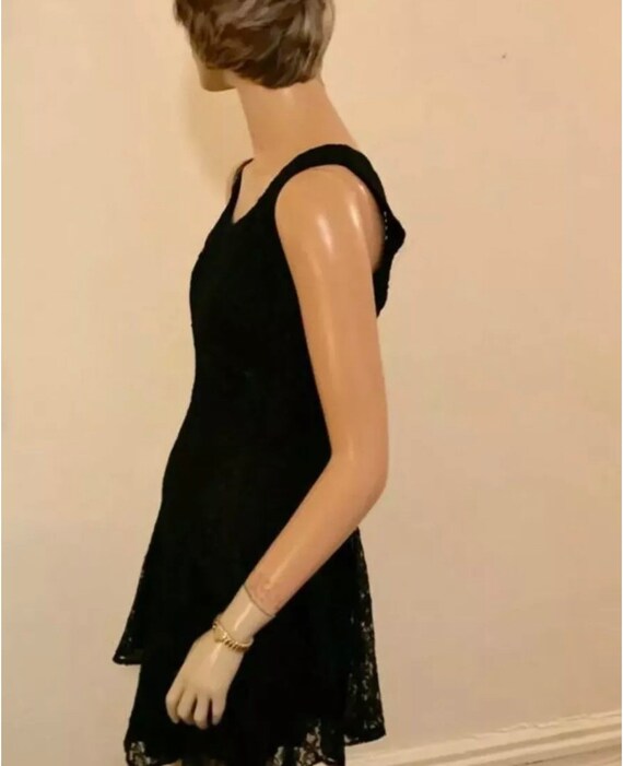 Vintage Black Lace Party Dress - image 3