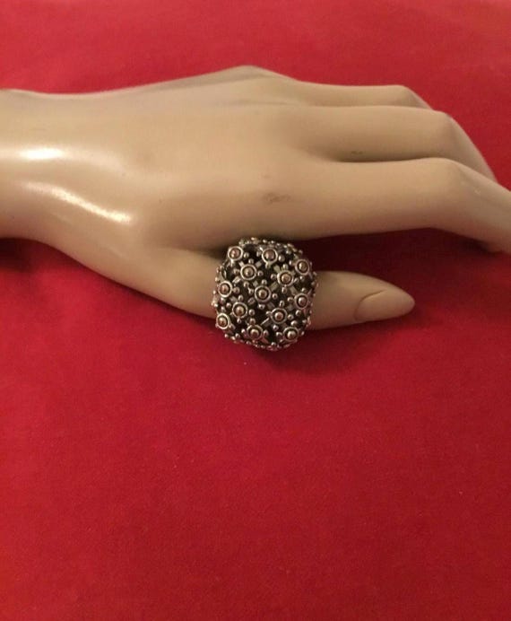 Square silver statement ring unisex - image 1